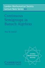 Continuous Semigroups in Banach Algebras