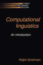 Computational Linguistics: An Introduction