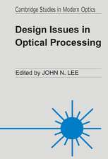 Design Issues in Optical Processing