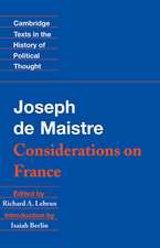 Maistre: Considerations on France