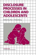 Disclosure Processes in Children and Adolescents