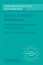 Surveys in Modern Mathematics