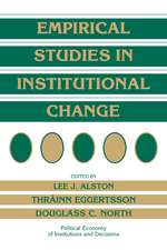 Empirical Studies in Institutional Change