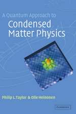 A Quantum Approach to Condensed Matter Physics