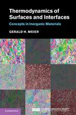 Thermodynamics of Surfaces and Interfaces: Concepts in Inorganic Materials