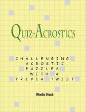 Quiz-Acrostics: Challenging Acrostic Puzzles with a Trivia Twist