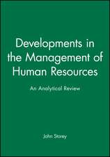 Developments in the Management of Human Resources