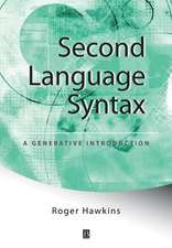 Second Language Syntax – A Generative Introduction