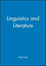 Linguistics and Literature