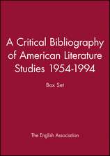 Critical Bibliography of American Literature Studies 1954–1994 Box Set