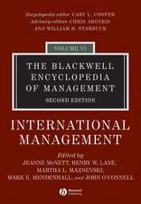 The Blackwell Encyclopedia of Management – International Management V 6 2e