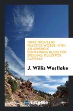 Three Thousand Practice Words: With an Appendix Containing Rules for Spelling, Rules for Capitals