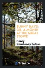 Sunny Days; Or, a Month at the Great Stowe