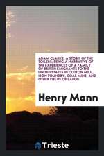 Adam Clarke, a Story of the Toilers; Being a Narrative of the Experiences of a Family of British Emigrants to the United States in Cotton Mill, Iron F