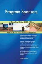 Program Sponsors A Complete Guide - 2020 Edition