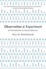 Observation and Experiment – An Introduction to Causal Inference