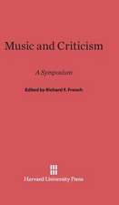 Music and Criticism