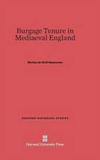 Burgage Tenure in Mediaeval England