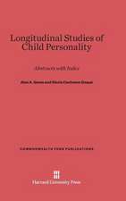 Longitudinal Studies of Child Personality