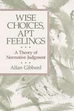 Wise Choices, Apt Feelings – A Theory of Normative Judgement (Paper) (Cobee)