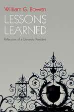 Lessons Learned – Reflections of a University President