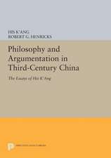 Philosophy and Argumentation in Third–Century China – The Essays of Hsi K`ang