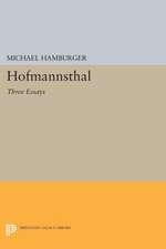 Hofmannsthal – Three Essays