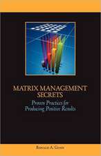 Matrix Management Secrets