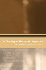 Campbell, L: Glossary of Historical Linguistics