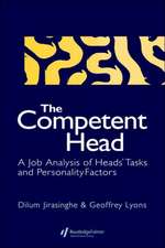 The Competent Head: A Job Analysis Of Headteachers' Tasks And Personality Factors