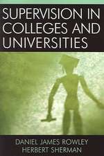 Supervision in Colleges and Universities