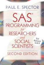 SAS Programming for Researchers and Social Scientists