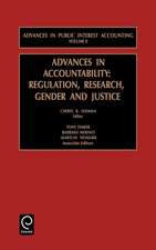 Advances in Accountability – Regulation, Research, Gender and Justice