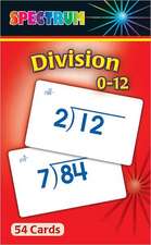 Division 0-12 Flash Cards