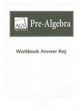 Pre-Algebra Workbook Answer Key