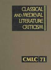 Classical and Medieval Literature Criticism