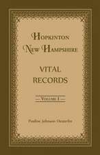 Hopkinton, New Hampshire, Vital Records, Volume 1