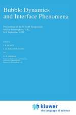 Bubble Dynamics and Interface Phenomena: Proceedings of an IUTAM Symposium held in Birmingham, U.K., 6–9 September 1993