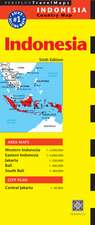 Indonesia Travel Map Sixth Edition