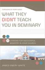 What They Didn`t Teach You in Seminary – 25 Lessons for Successful Ministry in Your Church