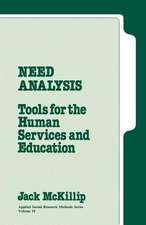 Need Analysis: Tools for the Human Services and Education