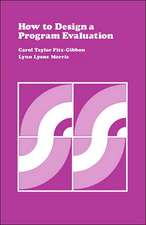 How to Design a Program Evaluation Volume 3