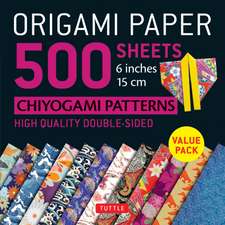 Origami Paper 500 sheets Chiyogami Patterns 6" 15cm: Tuttle Origami Paper: Double-Sided Origami Sheets Printed with 12 Different Designs (Instructions for 6 Projects Included)