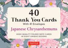 Japanese Chrysanthemums, 40 Thank You Cards with Envelopes: 4 1/2 x 3 inch blank cards in 8 unique designs, envelopes included