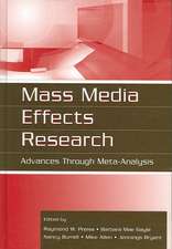 Mass Media Effects Research: Advances Through Meta-Analysis