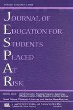 Direction instruction Reading Programs: Examining Effectiveness for at-risk Students in Urban Settings: A Special Issue of the journal of Education for Students Placed at Risk