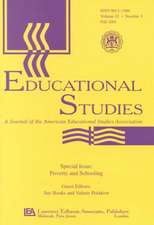 Poverty and Schooling: A Special Issue of Educational Studies