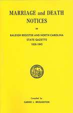 Marriage and Death Notices in Raleigh Register and North Carolina State Gazette, 1826-1845