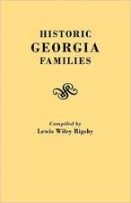 Historic Georgia Families