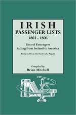 Irish Passenger Lists, 1803-1806